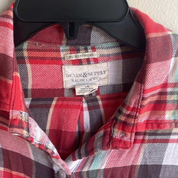 Ralph Lauren boyfriend flannel size large 💞 - Picture 2 of 5
